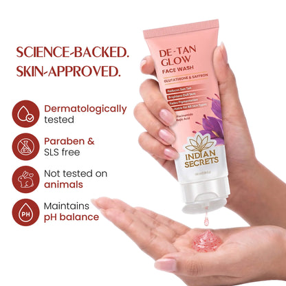 Indian Secrets De-Tan Glow Face Wash,Buy 1 Get 1 Free