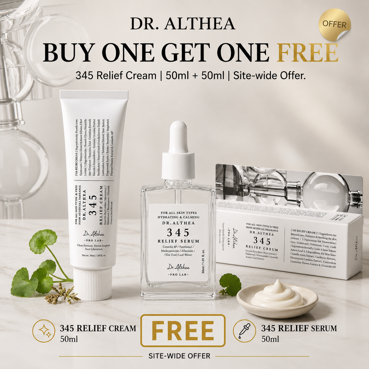 Dr. Althea 345 Relief Cream + 345 Relief Serum — Buy 1 Get 1 Free